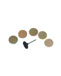 3M 1 Inch Velcro Backed Diamond Disk Set