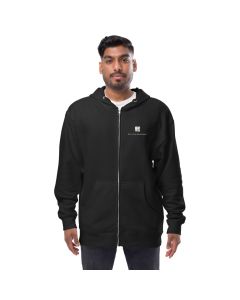 Unisex fleece zip up hoodie