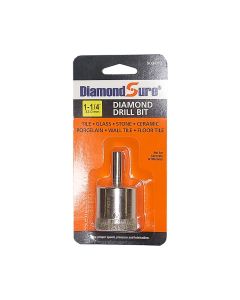 Diamond Sure 1-1/4 inch electroplated diamond core drill for glass
