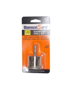 Diamond Sure 1-3/8 inch electroplated diamond core drill for glass