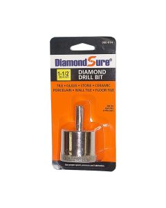 Diamond Sure 1-1/2 inch electroplated diamond core drill for glass