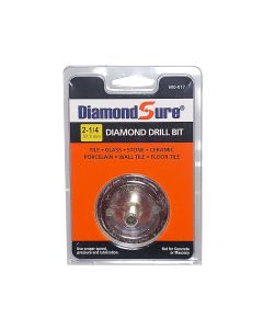 Diamond Sure 2-1/4 inch electroplated diamond core drill for glass