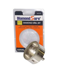 Diamond Sure 2-1/2 inch electroplated diamond core drill for glass