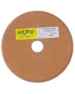 6 Inch x 3/8 Inch Polpur Lapi-T Brown V-Wheel