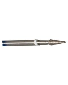 Tree Flame 0.12 Inch Tip 140 Grit Sintered Diamond Point with 1/8 Inch Shank