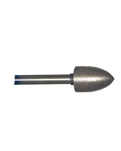 Flame 0.31 Inch Tip 500 Grit Sintered Diamond Point with 1/8 Inch Shank