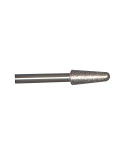 Round End Taper 0.2 Inch Tip 220 Grit Sintered Diamond Point with 1/8 Inch Shank