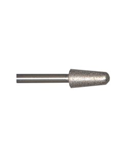 Round End Taper 0.24 Inch Tip 220 Grit Sintered Diamond Point with 1/8 Inch Shank